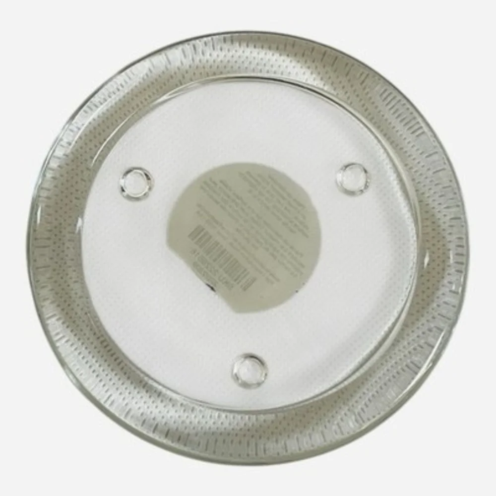 Pier One Clear Bubble Round Glass Candle Base Holder Set of 2 NWT